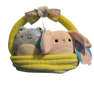 SQUISHMALLOW EASTER BASKET BUNDLE/ FERDIE THE FROG AND VALENTINA THE BUNNY. 2021